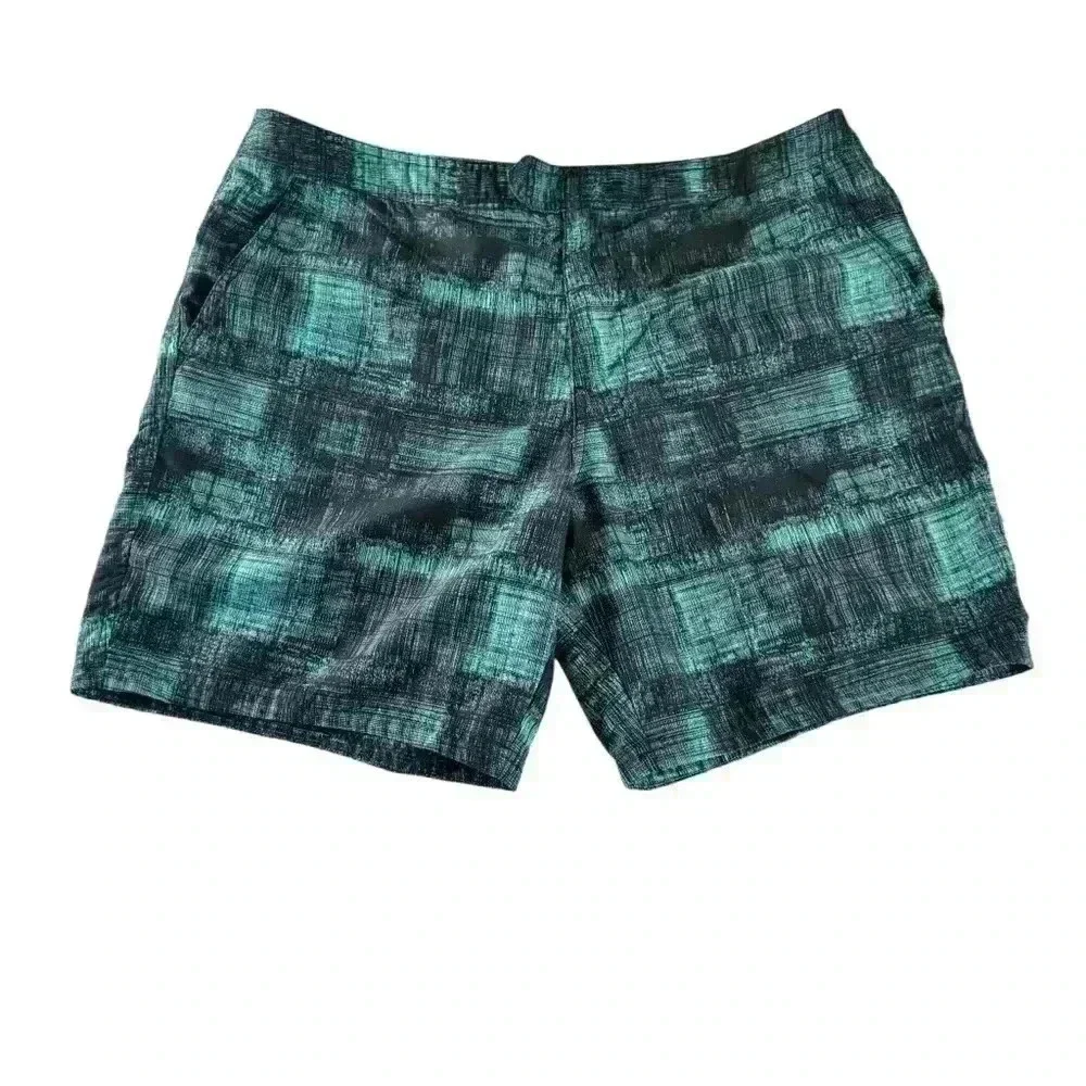 MARC ANTHONY MENS SWIM Trunks SHORTS  SIZE 36 Turquoise Blue Black